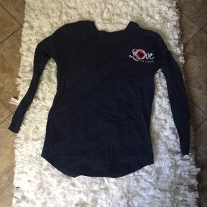 Navy blue long sleeve t-shirt